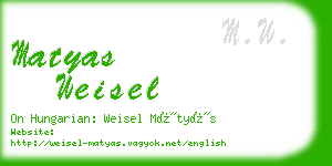 matyas weisel business card